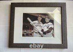 Signed Ted Williams Muckey Mantle 8x10 Framed GFA Authenticated Nice