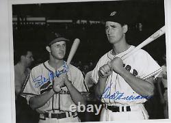 Stan Musial & Ted Williams Autographed Cardinals Red Sox Baseball 8x10 Photo
