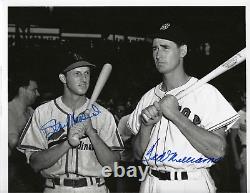Stan Musial & Ted Williams Red Sox Cardinal Autographed Baseball 8x10 Photo PSA
