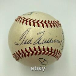 Stunning 1950's Mickey Mantle Ted Williams Willie Mays Signed Baseball Beckett