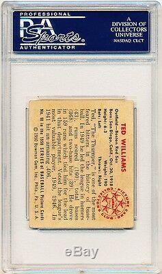 TED WILLIAMS 1950 Bowman #98 AUTOGRAPH PSA/DNA Authentic AUTO SIGNED Red Sox