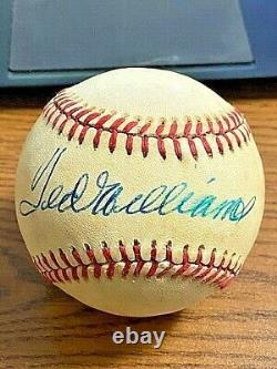 TED WILLIAMS 5 SIGNED AUTOGRAPHED OAL BASEBALL! Red Sox
