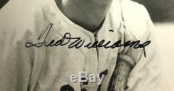 TED WILLIAMS AUTOGRAPHED 11x14 PHOTO GREAT POSED SHOT YOU NEVER SEE RED SOX