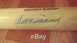TED WILLIAMS AUTOGRAPHED BAT PSA LOA W215 Louisville Slugger Red Sox HOF with Tube