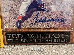 TED WILLIAMS AUTOGRAPH SIGNED PLAQUE With COA the splendid splinter 13 x 10 1/2