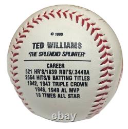 TED WILLIAMS Autographed Red Sox Stat Mural Baseball BECKETT LE 1000