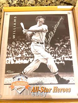 TED WILLIAMS Autographed Signed All Star Heros Blowup Card Photo UDA LE 521