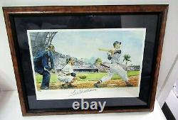TED WILLIAMS Autographed Signed Matted/Framed James Amore L. E. Print #/300 COA