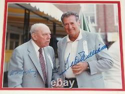 TED WILLIAMS + BILL TERRY. 400 hitters signed autographed 8x10 photo RARE