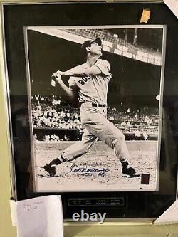 TED WILLIAMS BOSTON RED SOX SIGNED AUTOGRAPHED 16X20 FRAMED PHOTOS Green D Coa