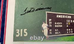 TED WILLIAMS BOSTON RED SOX SIGNED AUTOGRAPHED 16X20 FRAMED PHOTO Green Diamond