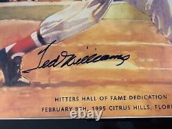 TED WILLIAMS Boston Red Sox Signed 16X20 FRAMED Hit List Photo PSA LOA