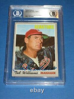 TED WILLIAMS (Boston Red Sox) Signed 1970 TOPPS #211 Card Beckett Authenticated