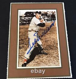 TED WILLIAMS, Boston Red Sox, Vintage Signed Photo Withframe, Mint