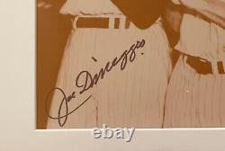 TED WILLIAMS MICKEY MANTLE JOE DIMAGGIO TRIPLE SIGNED 8 x 10 PHOTO FRAMED JSA