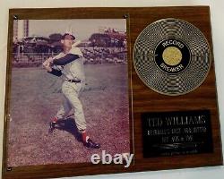 TED WILLIAMS RED SOX SIGNED PHOTO RECORD BREAKERS PLAQUE JSA LOA/LE 61 Of 2500