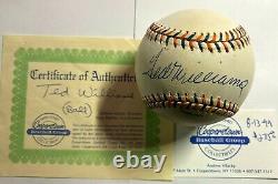 TED WILLIAMS Red Sox Autographed Signed 1992 MLB All Star Game Baseball CBG COA