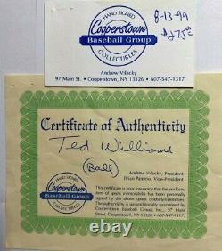 TED WILLIAMS Red Sox Autographed Signed 1992 MLB All Star Game Baseball CBG COA