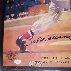 TED WILLIAMS SIGNED 16x20 BOSTON RED SOX HIT LIST PHOTO HALL OF FAMER JSA LOA