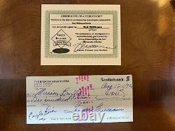 TED WILLIAMS SIGNED 1982 PERSONAL CHECK AUTOGRAPH AUTO Williams COA HOF