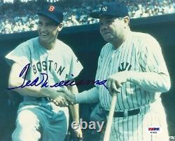 TED WILLIAMS SIGNED 8X10 With BABE RUTH PSA DNA AF09230