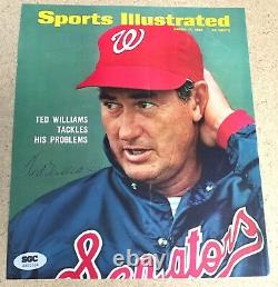 TED WILLIAMS SIGNED AUTOGRAPHED 8.25x9.5 SI MAGAZINE COVER RED SOX SGC AUTHENTIC