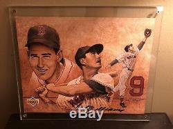 TED WILLIAMS SIGNED AUTOGRAPHED 8x10 CARD LITHO UPPER DECK /521 OG PAPERS AUTO