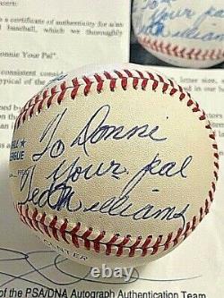 TED WILLIAMS SIGNED AUTOGRAPHED OAL BASEBALL! Red Sox! FULL PSA