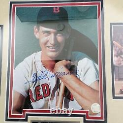 TED WILLIAMS Signed 8x10 Photo authentic with COA Custom Frame With Plaque
