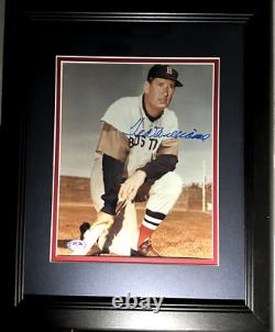 TED WILLIAMS Signed Auto 8x10 Photo PSA/DNA COA Red Sox FRAMED&MATTED