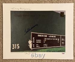 TED WILLIAMS Signed Autograph Baseball 16x20 Photo Litho PSA/DNA M09376 Red Sox