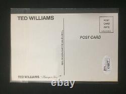 TED WILLIAMS Signed Autographed Postcard JSA COA Y76907