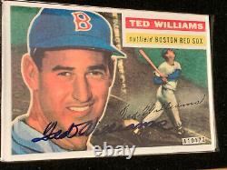 TED WILLIAMS Signed Autographed Signature Series 1956 Topps Porcelain 3 Card Set