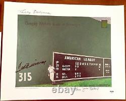 TED WILLIAMS Signed Limited Edition 16x20 TEDDY BALLGAME PSA/DNA & Green Diamond