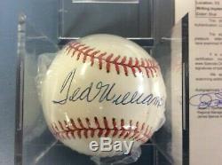 TED WILLIAMS Signed MLB Official Baseball Autographed HOF JSA CERTIFIED LETTER