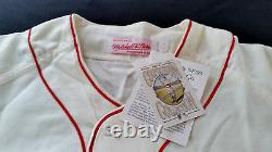 TED WILLIAMS Signed Mitchell & Ness Red Sox 1939 Centennial Patch Jersey HOF GAI
