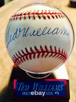 TED WILLIAMS Signed Official Baseball Upper Deck & JSA Full (LOA) Boston HOF