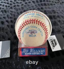 TED WILLIAMS Signed Official Baseball Upper Deck & JSA Full (LOA) Boston HOF