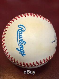 TED WILLIAMS and MICKEY MANTLE Signed Autographed Rawlings Auto Baseball ROMLB