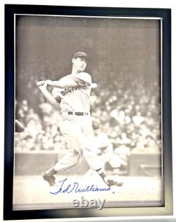 TED WILLIAMS signed/auto 11X14 Framed Photo BOSTON RED SOX Baseball COA