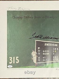 TED WILLIAMS signed autographed 16x20 Jim Dobbins Teddy Ballgame Lithograph JSA