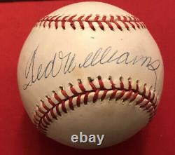 TED WILLIAMS signed / autographed OAL (Brown) Baseball Upper Deck UD authentic
