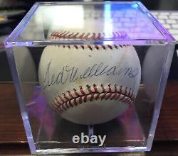 TED WILLIAMS signed / autographed OAL (Brown) Baseball Upper Deck UD authentic