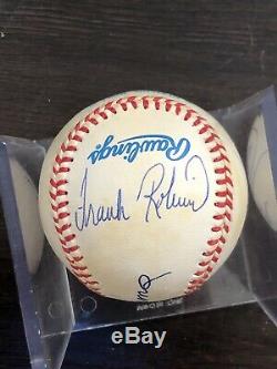 TRIPLE CROWN Signed BASEBALL Mickey Mantle/Ted Williams/Robinson/YAZ CERTIFIED