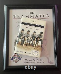 Teammates Signed Dom DiMaggio, Johnny Pesky, Bob Doerr (Framed) Ted Williams