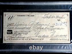 Ted Theodore Williams Psa/dna Certified Signed 1990 Check Autograph Auto Hof