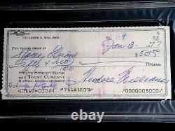 Ted Theodore Williams Psa/dna Certified Signed Personal Check Autograph Auto
