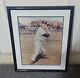 Ted Williams 16 X 20 Autographed Framed Photo With Coa, Under Glass, Black Frame