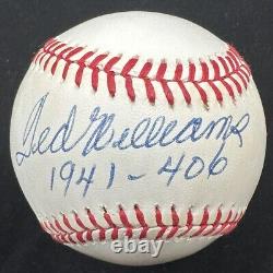 Ted Williams 1941.406 Signed Baseball JSA LOA