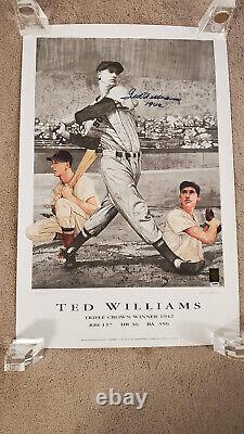 Ted Williams 1942 Triple Crown Signed/Auto Litho Green Diamond/PSA Auth. #335
